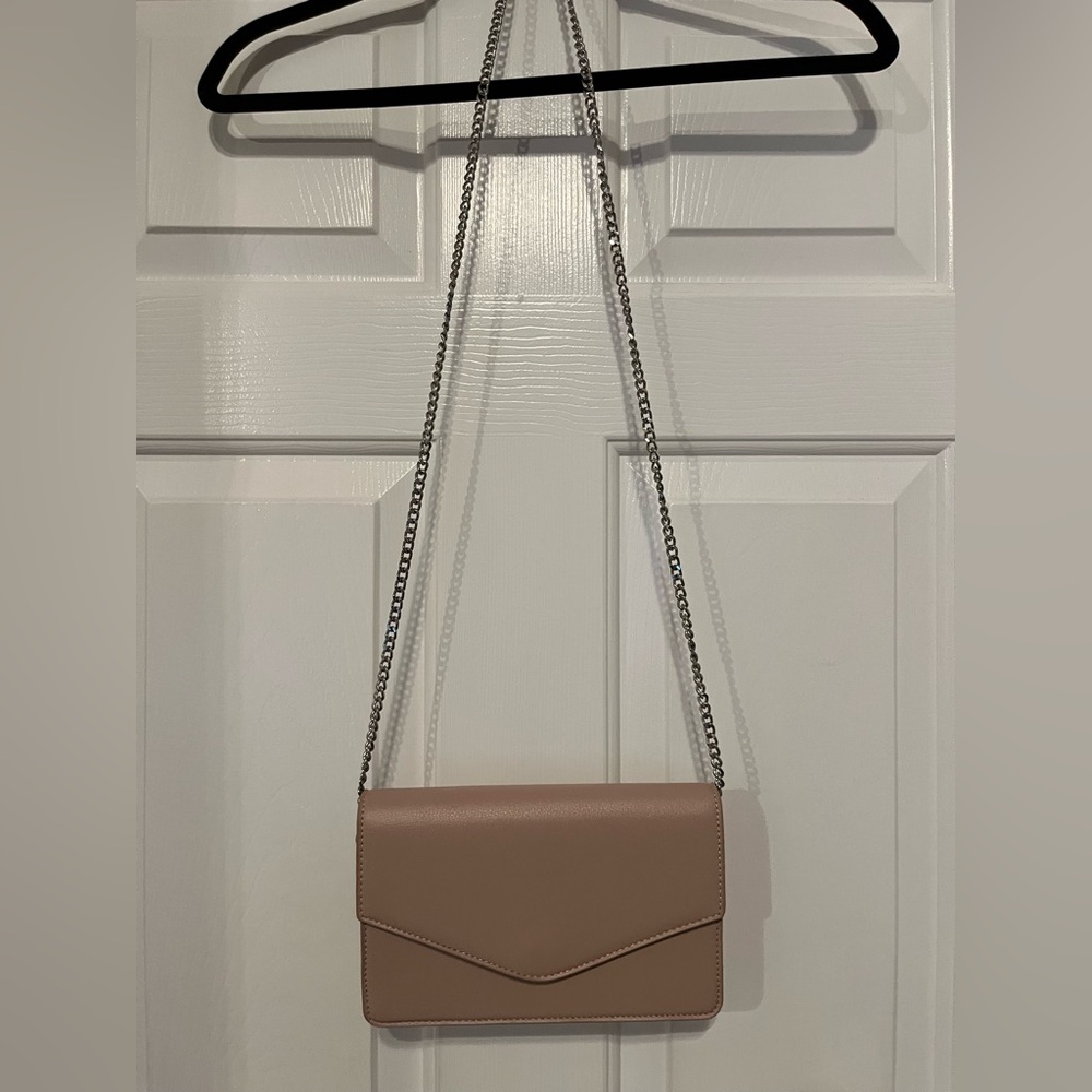 Steve Madden Tan Clutch/Crossbody Bag with Chain Strap